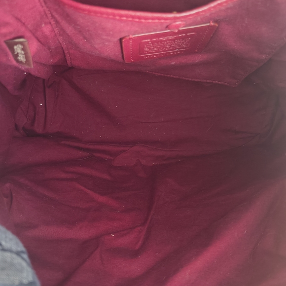 Coach Denim Backpack with Red Accents - Picture 11 of 13